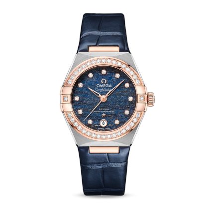 replica Omega Constellation Co Axial Master Chronometer 29mm Orologio da donna blu O13128292099003