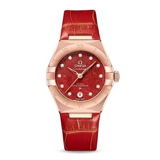 replica Omega Constellation Co Axial Master Chronometer 29mm Orologio da donna rosso O13153292099003