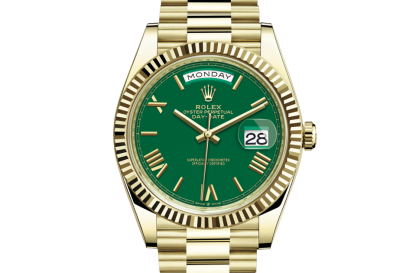 replica Rolex Day-Date 40 Oyster 40 mm oro giallo Quadrante verde M228238-0061