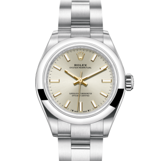 replica Rolex Oyster Perpetual 28 Oyster 28 mm Oystersteel Quadrante argento M276200-0001