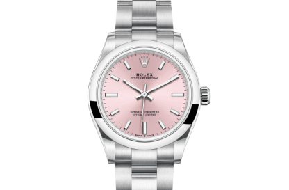 replica Rolex Oyster Perpetual 31 Oyster 31 mm Oystersteel Quadrante rosa M277200-0004
