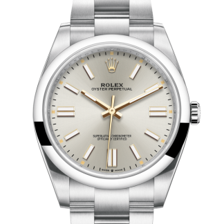 replica Rolex Oyster Perpetual 41 Oyster 41 mm Oystersteel Quadrante argento M124300-0001