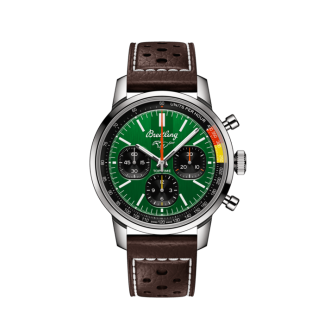 replica breitling Top Time B01 Ford Mustang in acciaio inox verde AB01762A1L1X1